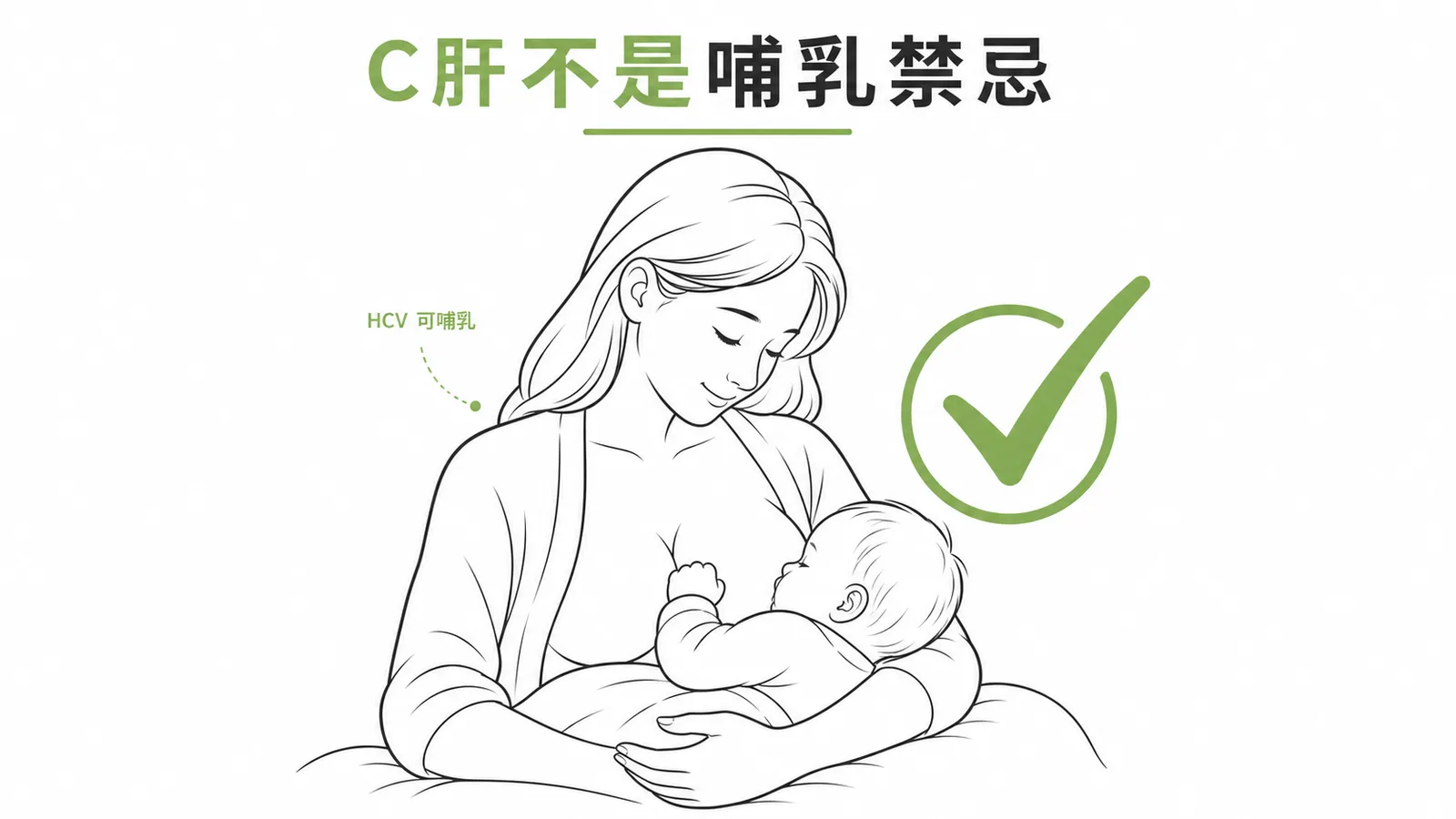 C型肝炎非哺乳禁忌示意圖